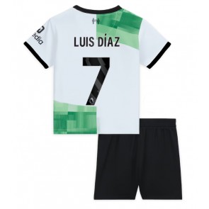 Maillot de foot Liverpool Luis Diaz #7 Extérieur enfant 2023-24 Manches Courte (+ pantalon court)